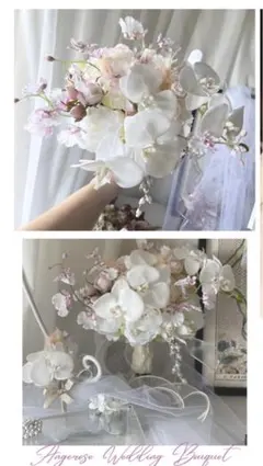 ウェディング　クラッチ　ブーケ 　ブートニア　アーティフィシャルフラワー