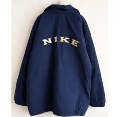 90s 銀タグ NIKE 裏ボア コーチジャケット XL ネイビー 難ありのサムネイル
