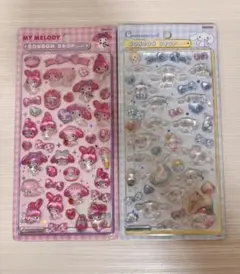 【正規品】マイメロディ・シナモロール ボンボンドロップシール 2枚セット