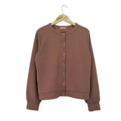 【GLACIER】ドット釦クルーネックカーディガン