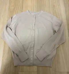 UVカットスーピマコットンクルーネックカーディガン（長袖）　ナチュラル