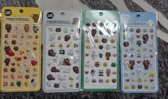 LINEFRIENDS ぷくぷくシール4セット