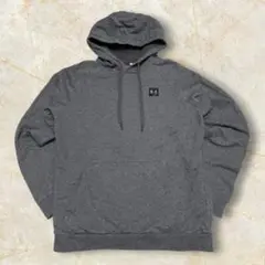 アンダーアーマー 刺繍ロゴ 黒タグ スウェットパーカー プルオーバー メンズM