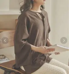 ambre neige♡前後2way楊柳スリットシャツブラウス