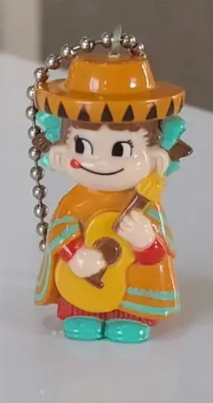 不二家ぺこちゃんのキーホルダー