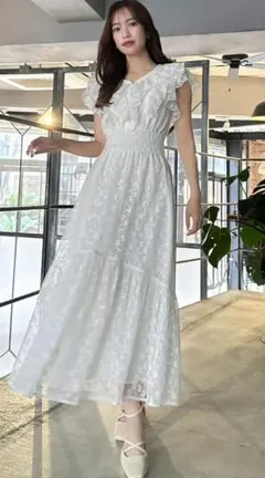 snidel トップス dazzlin ロング ワンピース レース リボン snidel トップス dazzlin ロング ワンピース レース リボン - メルカリ