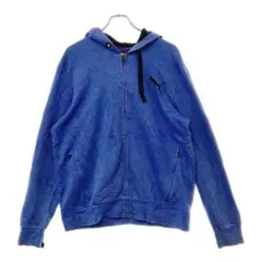 プーマ　メンズパーカー　ブルー　ジッパー付きポケット　カジュアル　【157】
