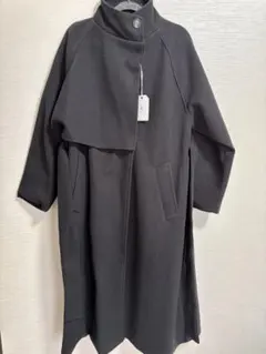 ESICA ブラック ロングコート ラグランスリーブ