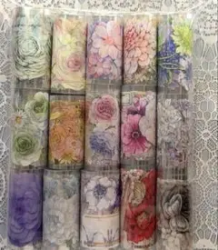 海外マスキングテープ　お花系セットA SALEのサムネイル