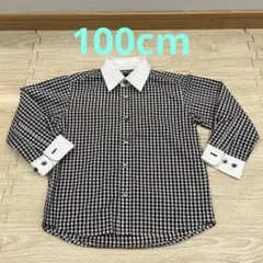 キッズフォーマル　チェック柄長袖シャツ 100cm
