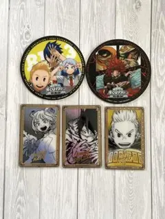 ヒロアカ原画展 ビッグスリー コラボカフェコースター＆箔押しクリアカード