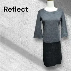 美品　Reflect グレー・ブラック ラメ入りワンピース春のサムネイル