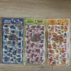 ディズニー　プチドロップステッカー　3枚セット