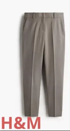 H&Mシガレットパンツ38 未使用品　　ダークモール