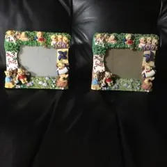 テディベアのフォトスタンド2個セット