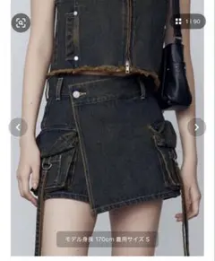 EMODA カーゴラップショートパンツ　インディゴブルー　S