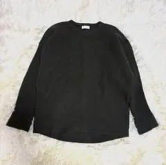 Ballsey ボールジィ アンゴラ混 ウール クルーネック リブ ニット