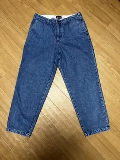 デニムワイドテーパードフィールドパンツ 34 インディゴブリーチ