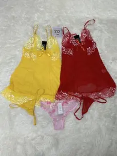 （222）レディースベビードール2着セット　Mサイズ　ランジェリー　オマケ付き