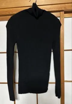 UNIQLO レディース　メリノウール　タートルネックニット　ブラック