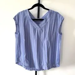 新品 BARNYARDSTORME ストライプ Vネック ノースリーブカットソーのサムネイル