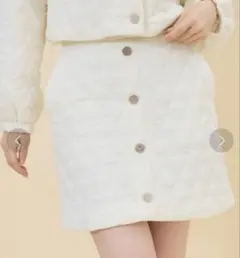 【レディアゼル】セットアップ可能/キルティングミニスカート