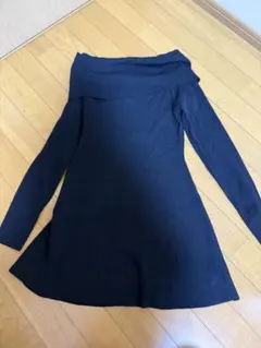 GRL オフショルダーニットミニワンピース