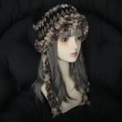 M*♡様 385ハンドメイド編み物　猫耳ニット帽　y2k
