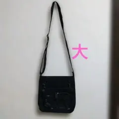 斜め掛けポシェット黒大小2個セット