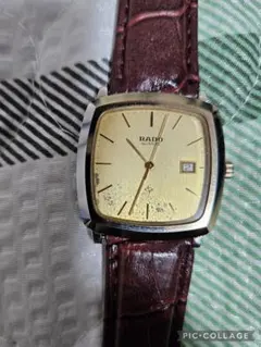 RADO クォーツ メンズ 腕時計 電池交換済みの稼働中です。