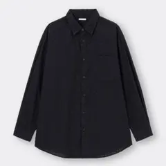 【新品・未使用】GU/ジーユー★レースオーバーサイズシャツ★ブラック★メンズ Ｓ