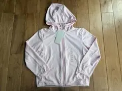 新品 ユニクロ エアリズム UVカットメッシュパーカー 薄ピンク 110センチ