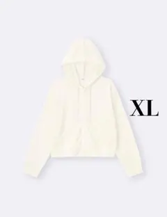 ◆着用4〜5回◆GU ループヤーンフルジップパーカ OFF WHITE XL