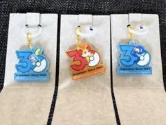 ポケモン30周年 ロゴマス　メッソン フォッコ　アシマリ　アクリルキーホルダー
