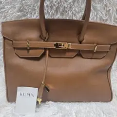 KUHN FINE LINE　キャメル　ハンドバッグ　カデナ　南京錠　レザー