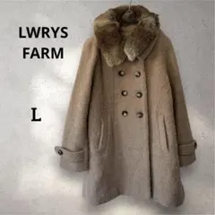 【LWRYS FARM】　ローリーズファーム　ファー付きコート　ベージュ　L