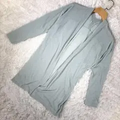 ナチュラルビューティーベーシック【M】ロングカーディガン　ライトブルー