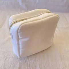 化粧ポーチ メイクポーチ ミニ 小物入れ レディース 旅行 収納 コスメ 白