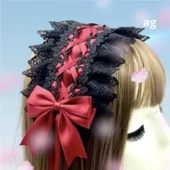 ヘッドドレス　ゴスロリ　ロリータ 地雷系　カチューシャ　コスプレ