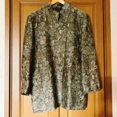 イタリア製生地 花柄 ジャガード ジャケット