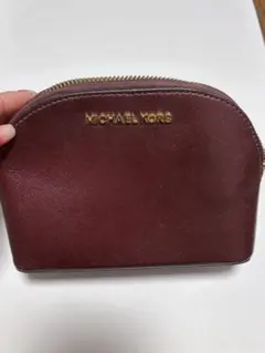 MICHAEL KORS バーガンディ ポーチ