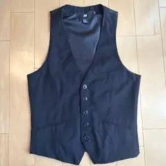 H&M エイチアンドエム スーツベスト ジレ ブラック 165