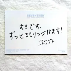 SEVENTEEN エスクプス トレカ 直筆メッセージ SVT 美品