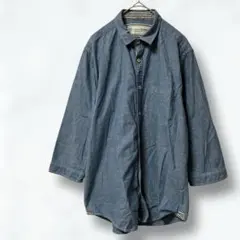 2491＊ユニバーシティオブオックスフォード＊デニムシャツ 薄青 M メンズ