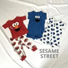 セサミストリート ロンパース Tシャツ 3着セット クッキーモンスター エルモ