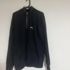 Stussy ハーフジップ スウェット ブラック Mサイズのサムネイル
