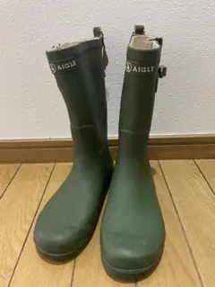 AIGLE グリーン 長靴 バックル付き 32（20cm）のサムネイル