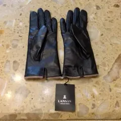 LANVIN COLLECTION 黒 レザー手袋