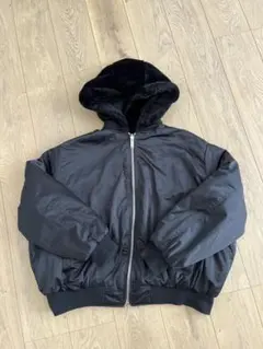 ZARA ファー&ナイロン　ブルゾン　フード付き