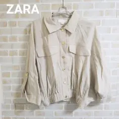 サファリショートスリーブシャツ ZARA 金ボタン ドルマン シャツ 